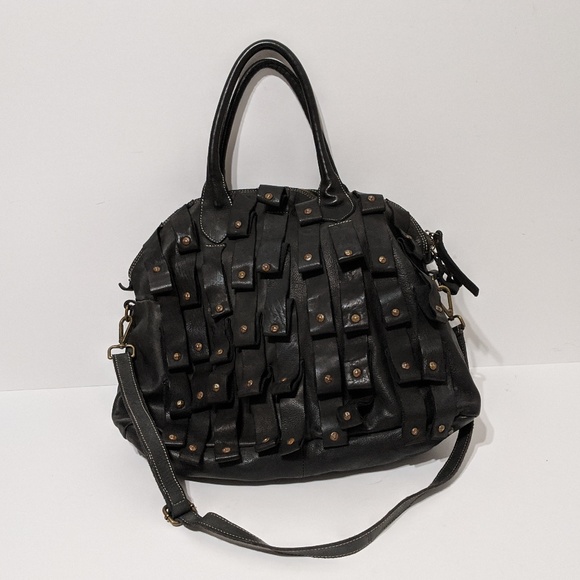 Costanza Rota Handbags - Costanza Rota Black woven Genuine Leather Purse